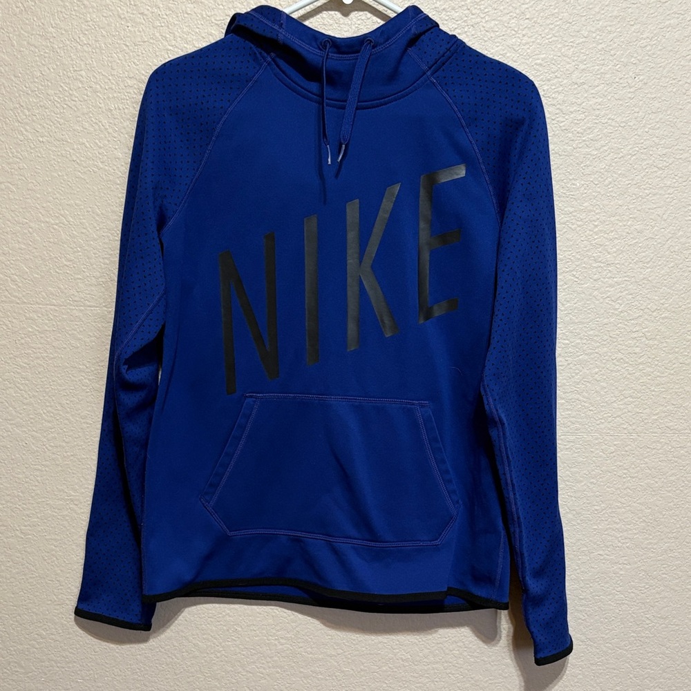 Nike Royal Blue Hoodie with Black Logo Sz Sm